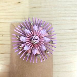 1960s Pink & Purple Flower Brooch
